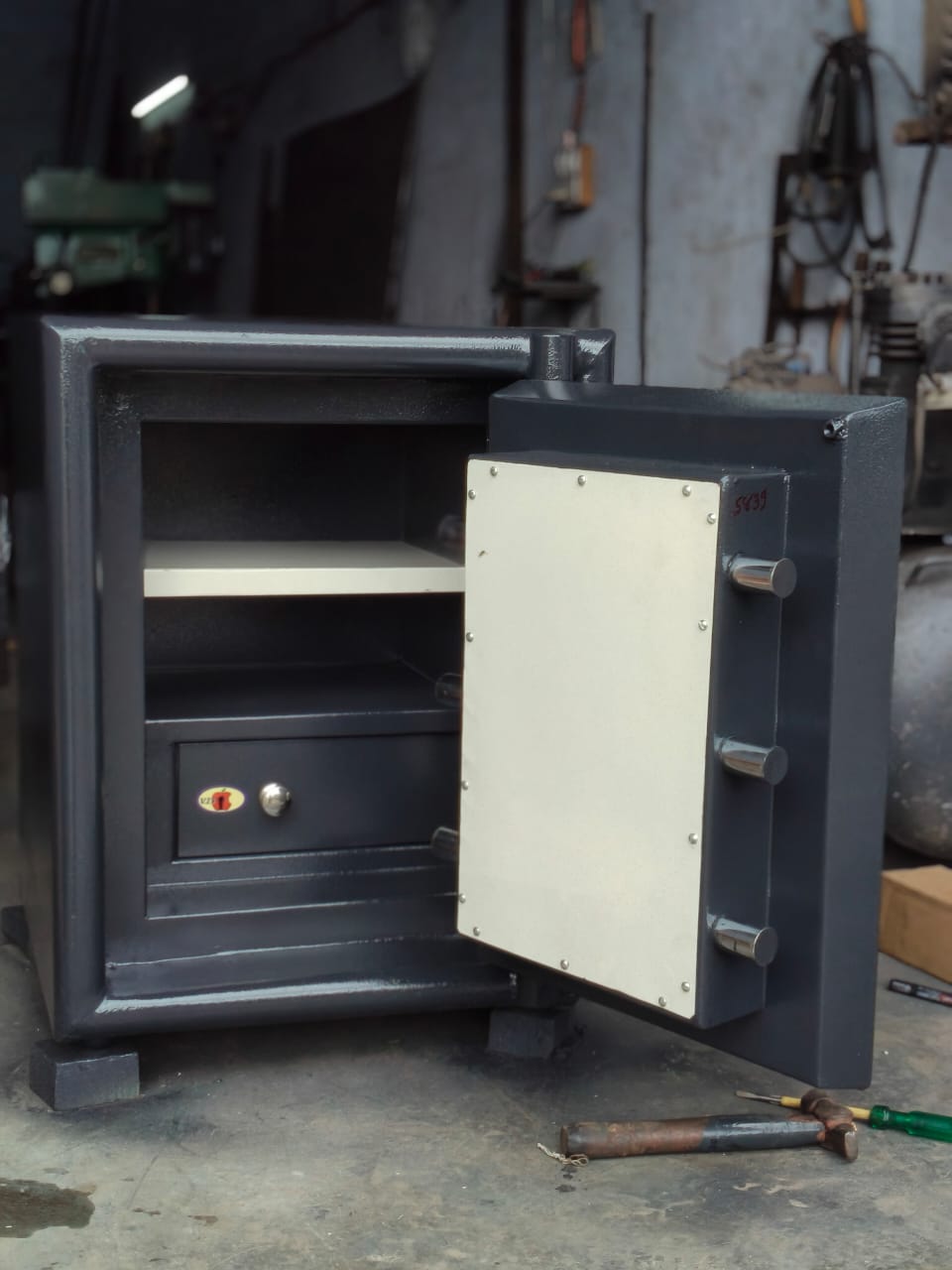 Open safe interior